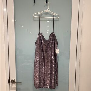Free People BNWT Sparkling Sequin Slip Dress